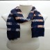 Cotton Chain Work Stole - Navy Blue